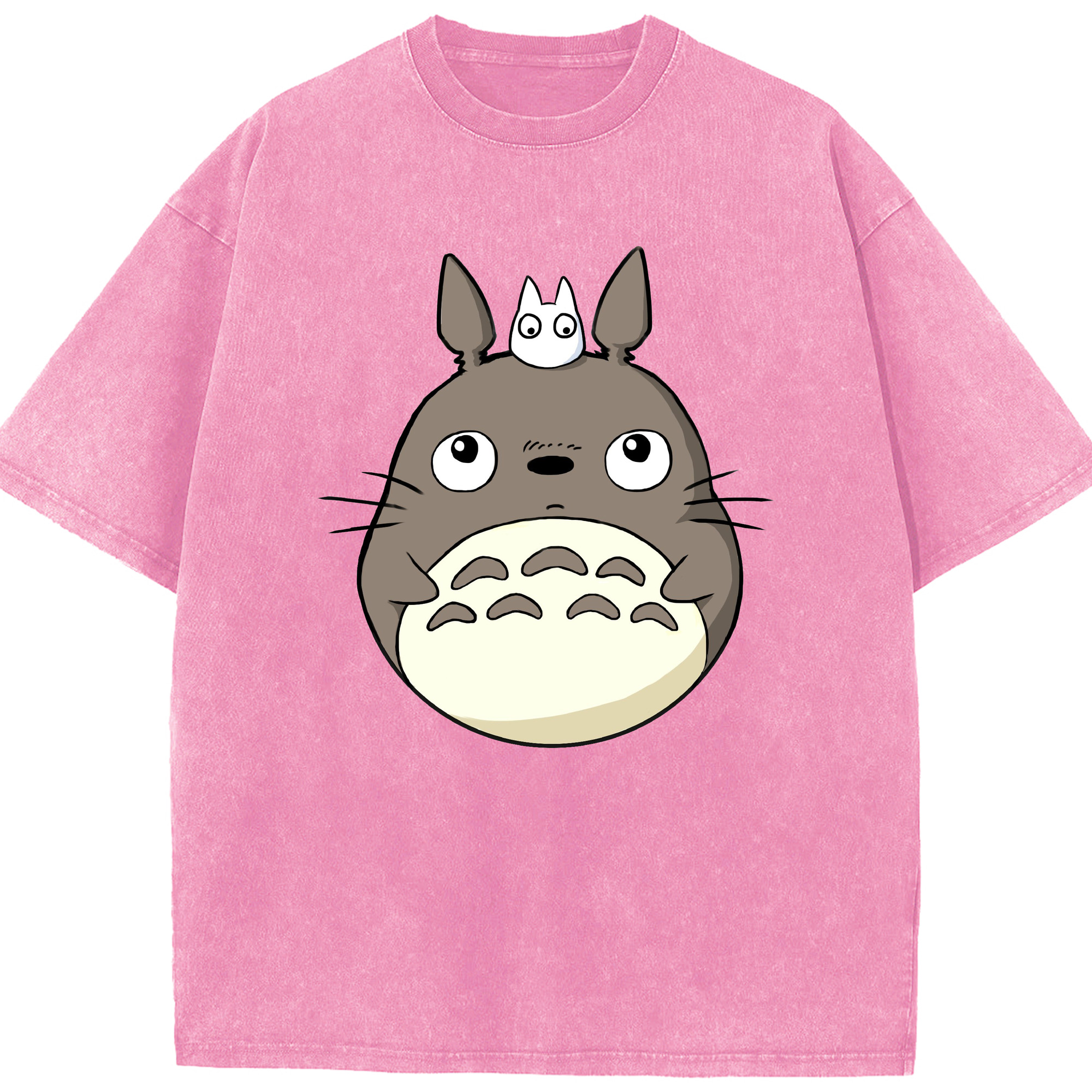 （画像用） となりのトトロ 草壁メイ 草壁サツキ My Neighbor Totoro Satsuki Kusakabe Mei Kusakabe 綿100% ヴィンテージ風 半袖Tシャツ（フロントプリント）